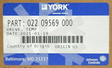 YORK 022 09569 000 FPE AL0750J12E 120 Thermostatic Expansion Valve TEMP