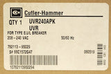 Eaton UVR240APK Type E J & L Breaker 240 VAC UVR Undervoltage