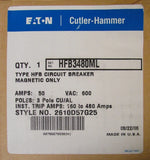 Eaton WESTINGHOUSE HFB3480ML Magnetic Only Breaker 160-480 Trip