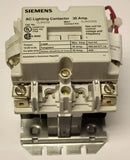 SIEMENS CLM0C02 AC Lighting Contactor 2 Pole 30 AMP 120 VAC