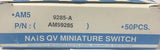 50 NAIS QV Miniature Switch AM5 9285-A 16 AMP 250 VAC AM59285 040729Q 16A250VAC