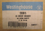 Westinghouse Type EB Circuit Breaker 3 Pole 15 Amp EB3015