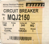 SIEMENS MURRAY MQJ2150 2 Pole 150 AMP Type MQ Circuit Breaker 10 KAIC