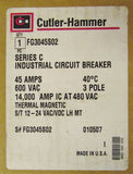 Eaton FG3045S02 Type FG Generator Breaker 45 Amp 3 Pole FG3045 S02