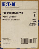 EATON PDF23F0150B2NJ 3 Pole 150 AMP PDF2 Power Defense 50-10 AMP Circuit Breaker