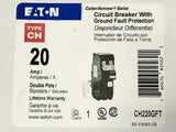Eaton CH220GFT 2 Pole 20 AMP Type CH Ground Fault Circuit Breaker