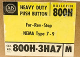 Allen Bradley 800H 3HA7 Heavy Duty Push Button Station Foward Reverse STOP