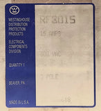 WESTINGHOUSE Cutler Hammer RF3015 3 Pole 15 AMP Type F F3015 Replacement Breaker
