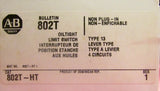 Allen Bradley 820T HT Type 13 Circuit Non Plug In Limit Switch