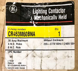 GENERAL ELECTRIC CR463M60BNA 30 AMP 265-277 VAC 6 NO Poles Lighting Contactor