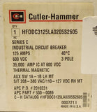 Eaton HFDDC3125LA0205S 2605 3 Pole HFDDC3125L HFDDC3125 Breaker