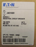 Eaton JW3160V Type JW 50° Circuit Breaker 3 Pole 125-160 Amp