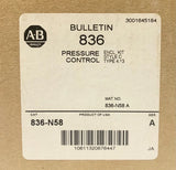 Allen Bradley 836 N58 Type 4 Type 13 Pressure Control Switch