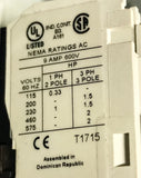 EATON ECN05A1CAA 480 VAC Size 00 AN16AN0 Starter Nema 1 Enclosure External Reset
