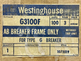 WESTINGHOUSE G3100F 3 Pole 100 AMP Type G Circuit Breaker Frame