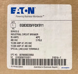 EATON EGB3035FFDX9Y1 3 Pole 35 AMP E125B Circuit Breaker EGB3035 With Multi Wire
