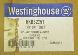 WESTINGHOUSE Cutler Hammer HKB3225T HKB KB  Trip Unit 3 POLE 225 AMP 1293C32G08