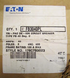 Eaton Type FB TRI PAC Circuit Breaker 3 Pole 40 Amp FB3040PL
