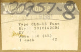 WESTINGHOUSE Cutler Hammer CLS-15 130 AMP (4R) Fuse CLS 15 591C142G04 2.54KV