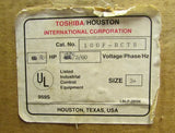 TOSHIBA Size 3 Starter C 100E  220/230V 30 HP in a Nema 1 Enclosure