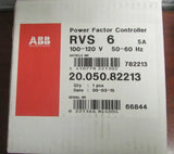 ABB RVS 6 100 120 V  5 AMP Power Factor Controller 20 050 82213