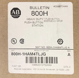 Allen Bradley 800H 1HAM4TLJG RED TWIST Release Emergency STOP Stainless Steel
