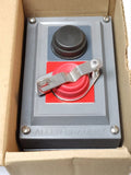 Allen Bradley 800H 2HG4RW Heavy Duty Pushbutton Station Enclosure BLACK JOG Red