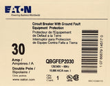 EATON QBGFEP2030 2 Pole 30 AMP QBGFEP Ground Fault Circuit Breaker Equipment