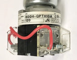Allen Bradley 800H QPTH10A Heavy Duty 120 VAC Amber Push to Test Pushbutton