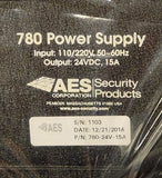 AES CORPORATION 780 24V 15A Model 780 POWER SUPPLY 15 AMP 24 Volt Input 110-220
