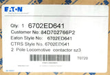 Eaton 6702ED641 Size Locomotive Contactor 2 Pole 74 VDC GETS 34D70