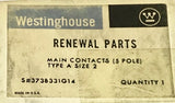 WESTINHOUSE Cutler Hammer A200 5 Pole Size 2 Contact Kit 373B331G14