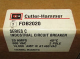 Eaton Type FDB Circuit Breaker 2 Pole 20 Amp FDB2020