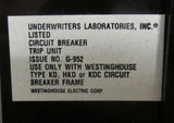 WESTINGHOUSE KD Breaker Electric Trip Unit 3 Pole 125 Amp KS3125TA