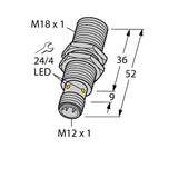Turck BI5-M18-RP6X-H1143 4614525 Inductive Sensor