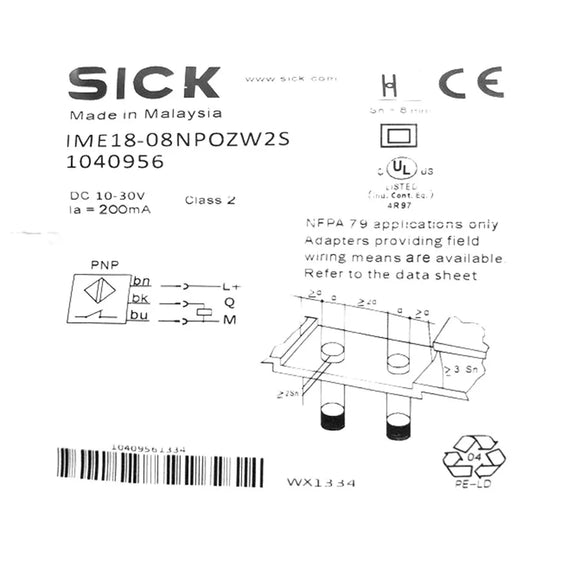 SICK IME18-08NPOZW2S