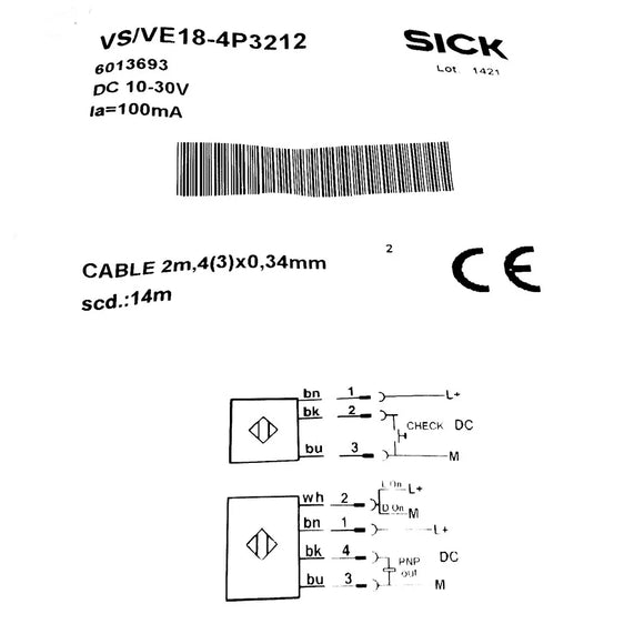 SICK VS/VE18-4P3212