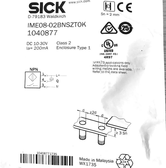 SICK IME08-02BNSZT0K