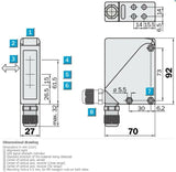 SICK WT34-R250 Photoelectric Proximity Sensor