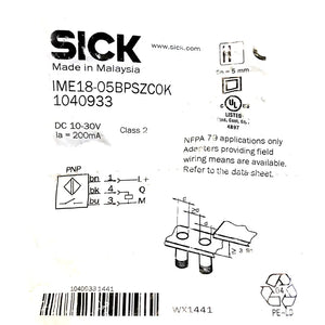 SICK IME18-05BPSZCOK