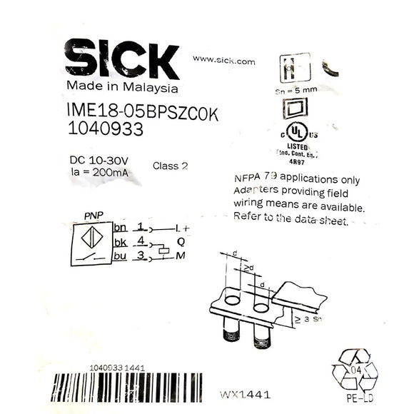 SICK IME18-05BPSZCOK