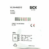 SICK VL18-4N3212 Photoelectric Retro-Reflective Sensor NPN