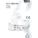 SICK IM18-12BPS-ZW1 Inductive proximity sensors NPN PNP