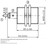 SICK IME30-10BPSZW6K Inductive proximity sensors NPN