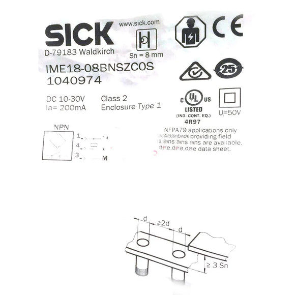 SICK IME18-08BNSZC0S