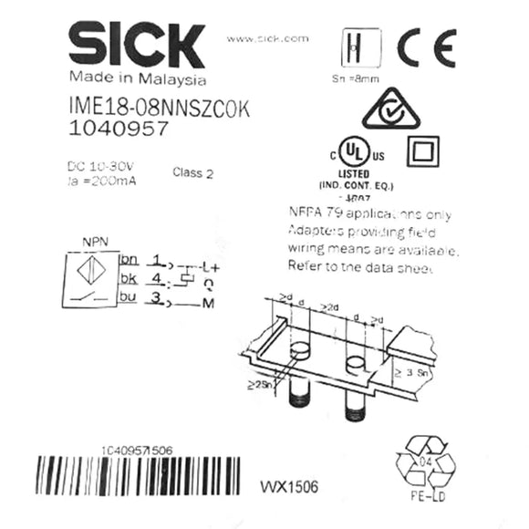 SICK IME18-08NNSZC0K