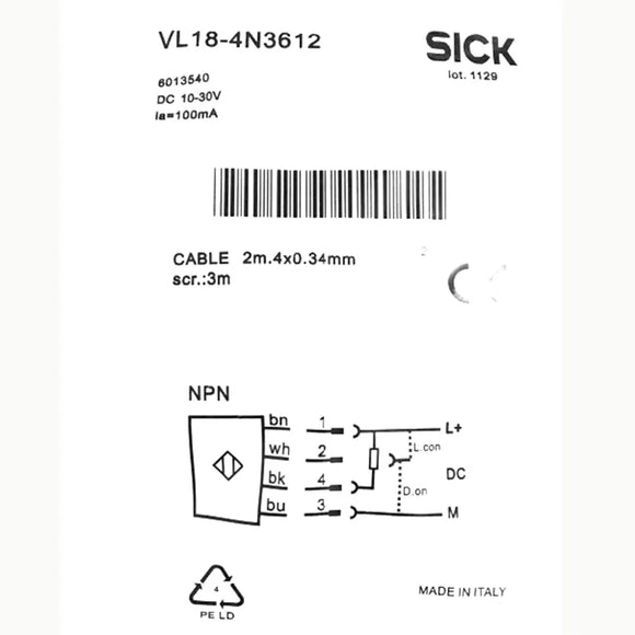 SICK VL18-4N3612