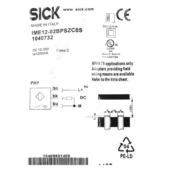 SICK IME12-02BPSZCOS